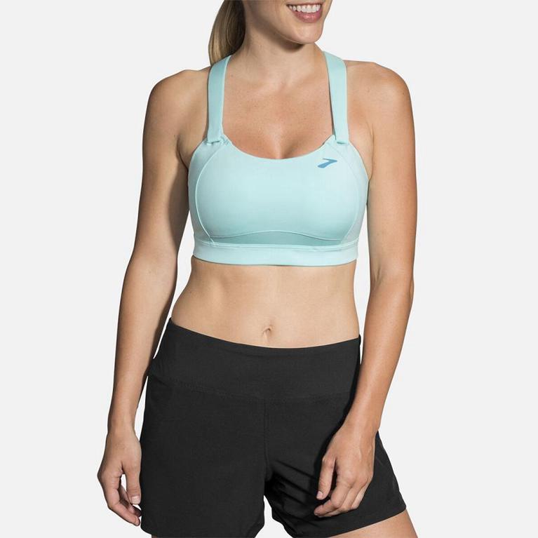 Brooks Women's Juno Sports Running Bra - Green (LWKI42713)